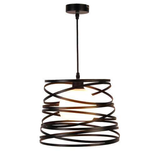 Zdjęcie produktu Czarna lampa wisząca w stylu loft - T004 - Rollon.